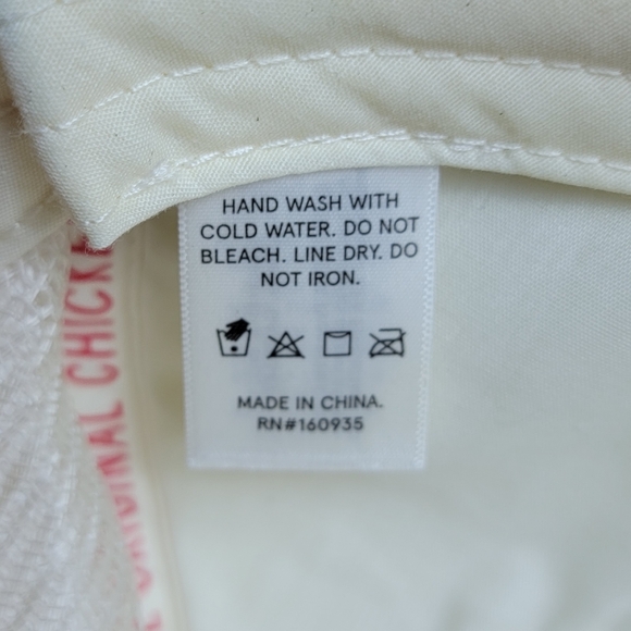 Chick-Fil-A Chicken For Breakfast Snapback Hat White Adult One Size Snapback - Picture 10 of 10